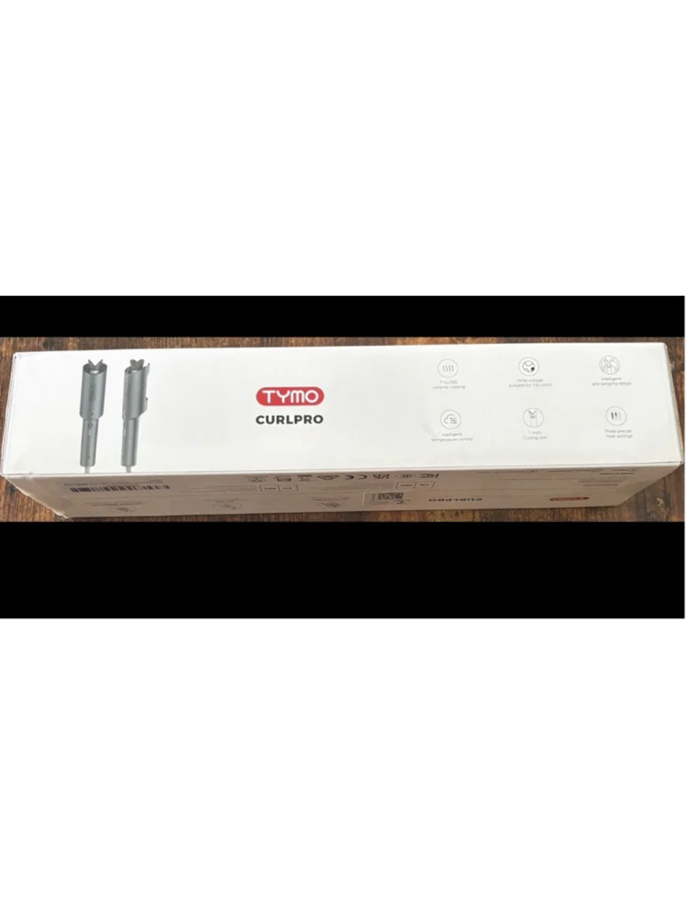 TYMO CURLPRO 1 Inch Automatic Rotating Curling Iron Wand Beach Waves HC503 Gray